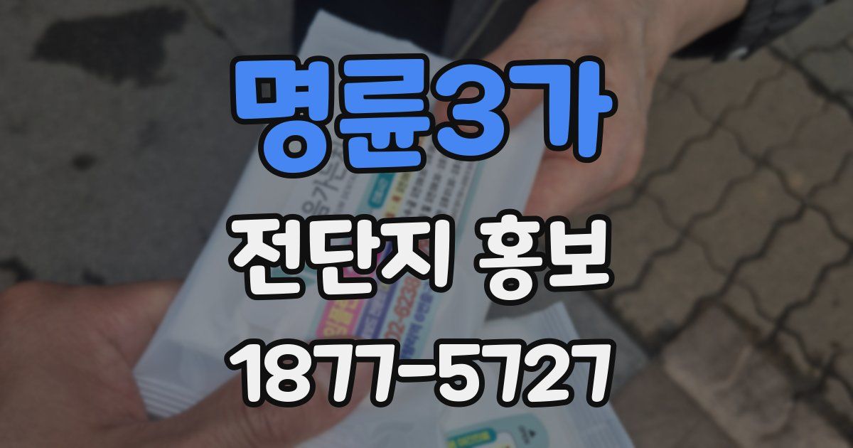 명륜3가 전단지 홍보