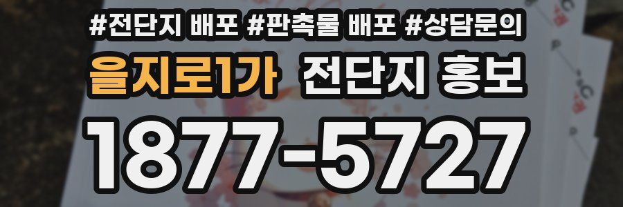 을지로1가 전단지 홍보