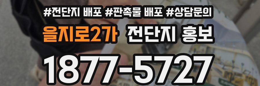 을지로2가 전단지 홍보