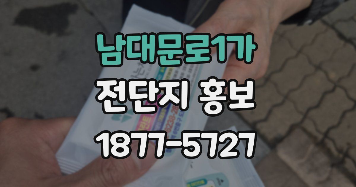 남대문로1가 전단지 홍보