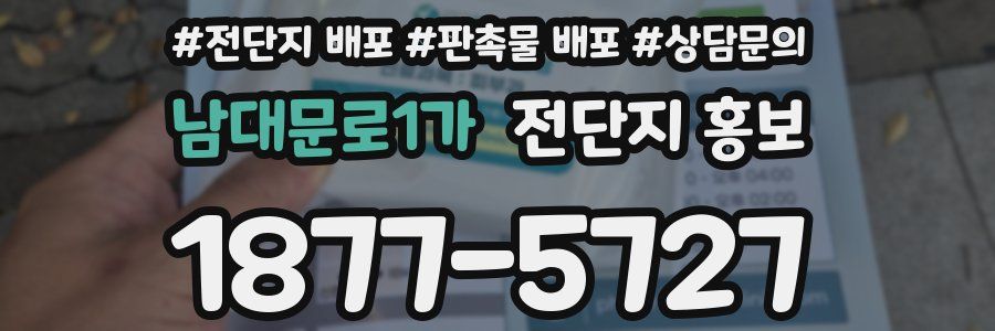 남대문로1가 전단지 홍보