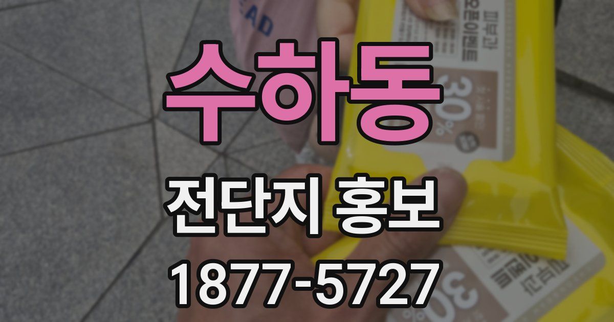수하동 전단지 홍보