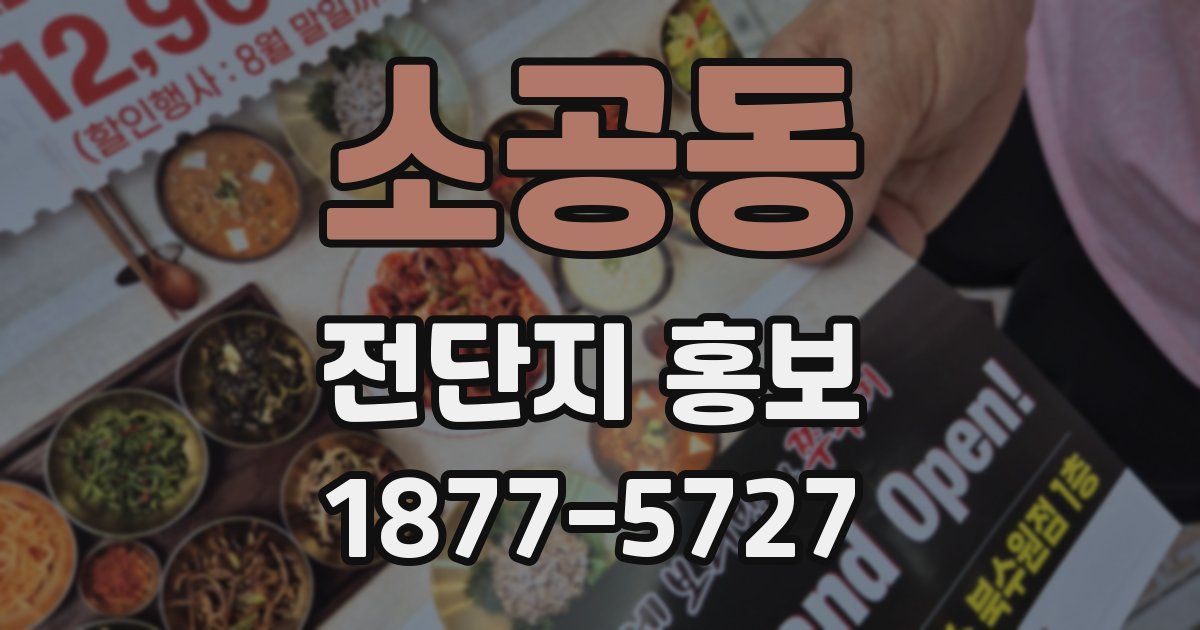 소공동 전단지 홍보