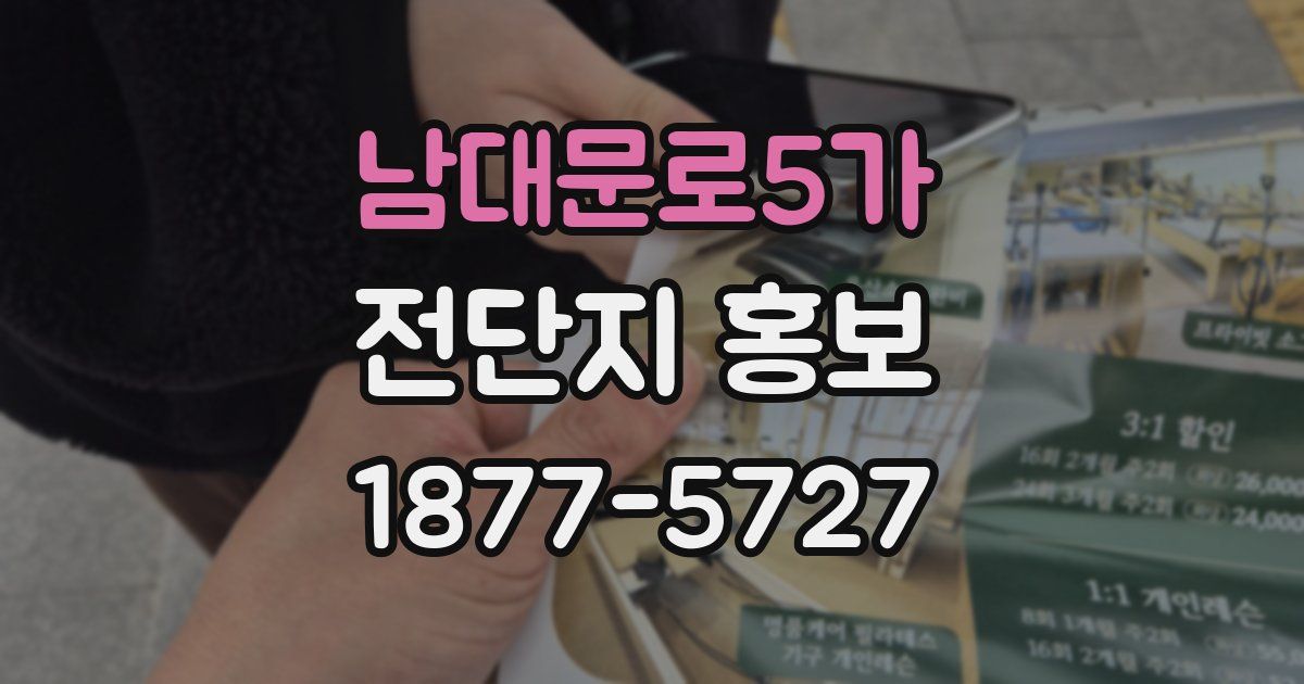 남대문로5가 전단지 홍보