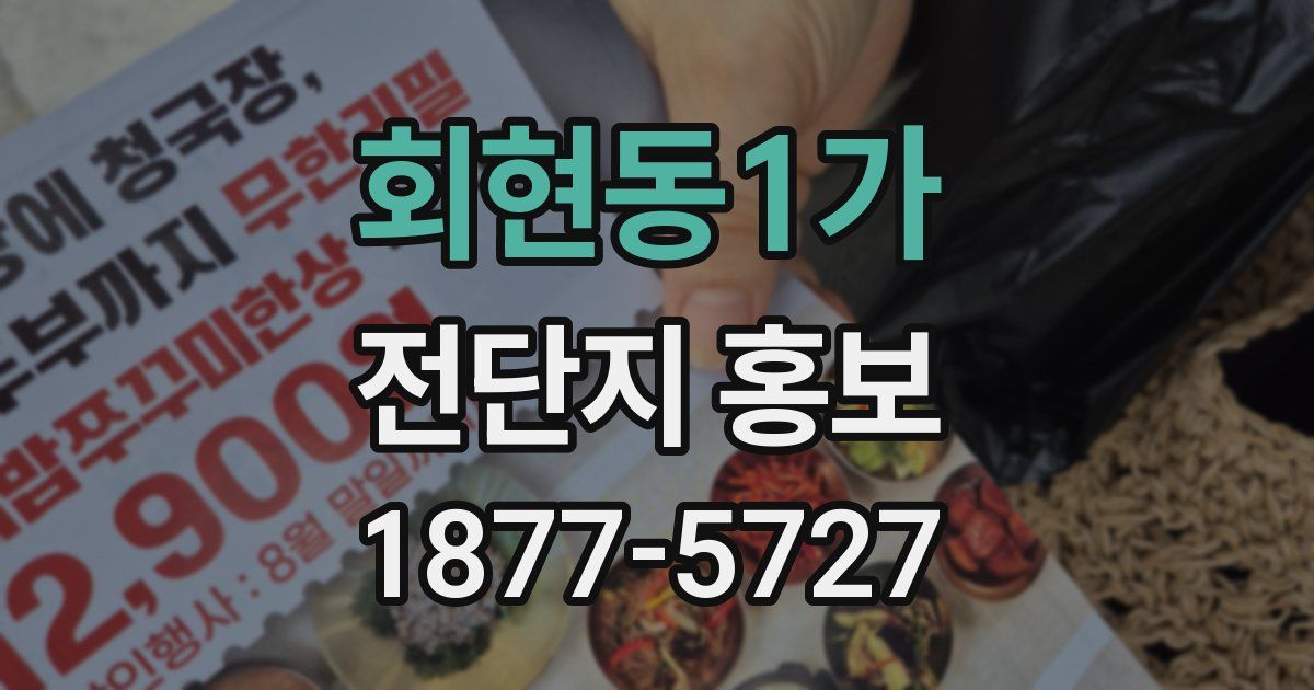 회현동1가 전단지 홍보