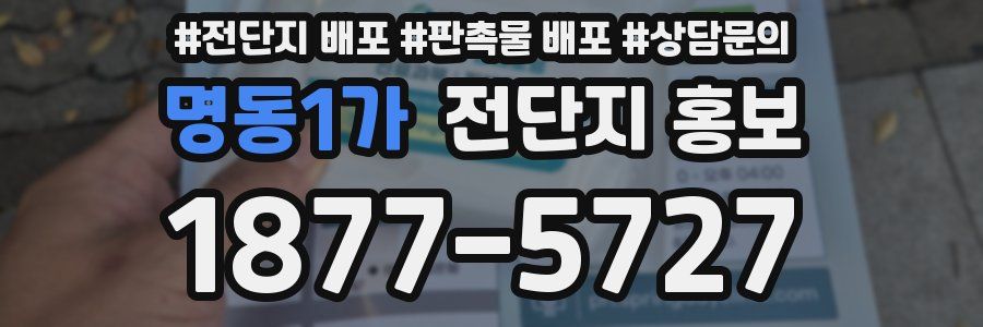 명동1가 전단지 홍보