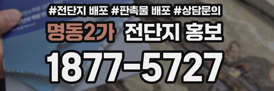 명동2가 전단지 홍보