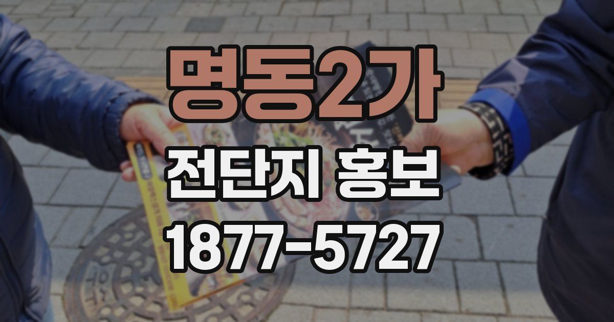명동2가 전단지 홍보