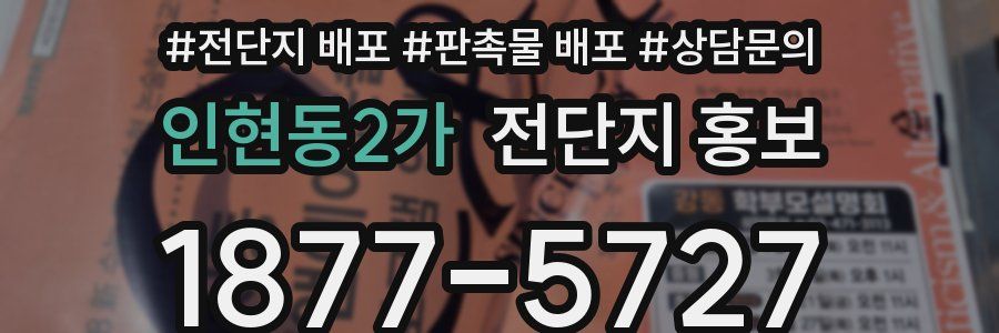 인현동2가 전단지 홍보