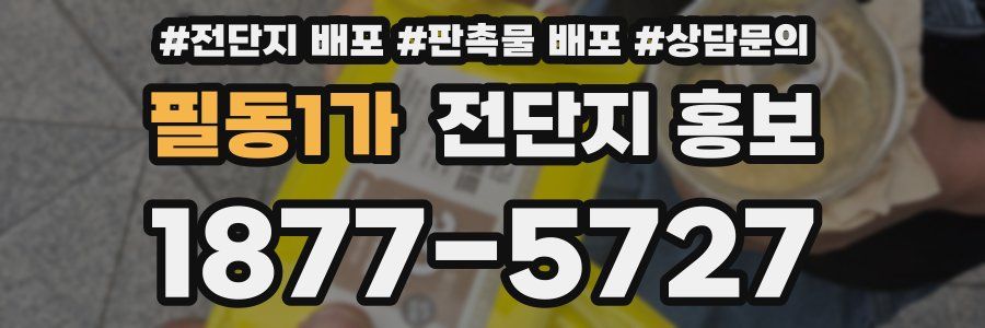 필동1가 전단지 홍보