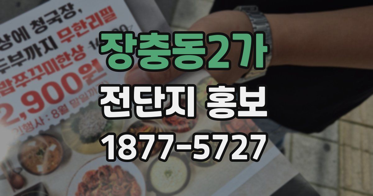 장충동2가 전단지 홍보