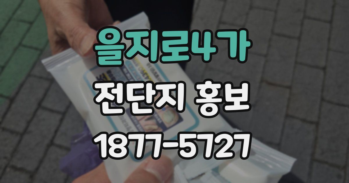 을지로4가 전단지 홍보