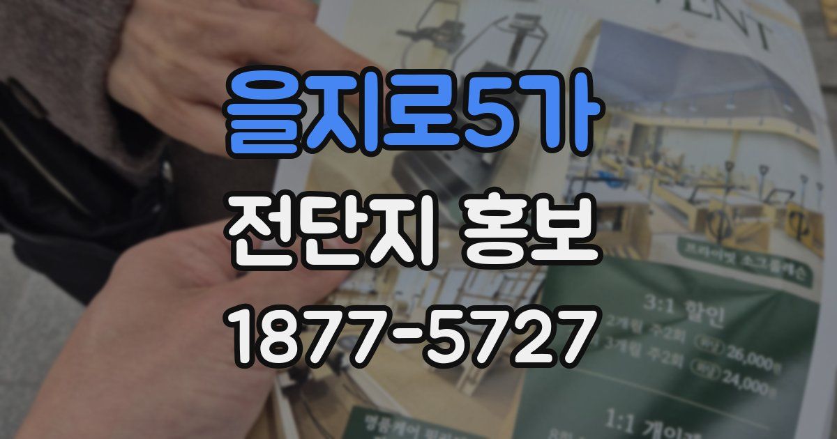 을지로5가 전단지 홍보