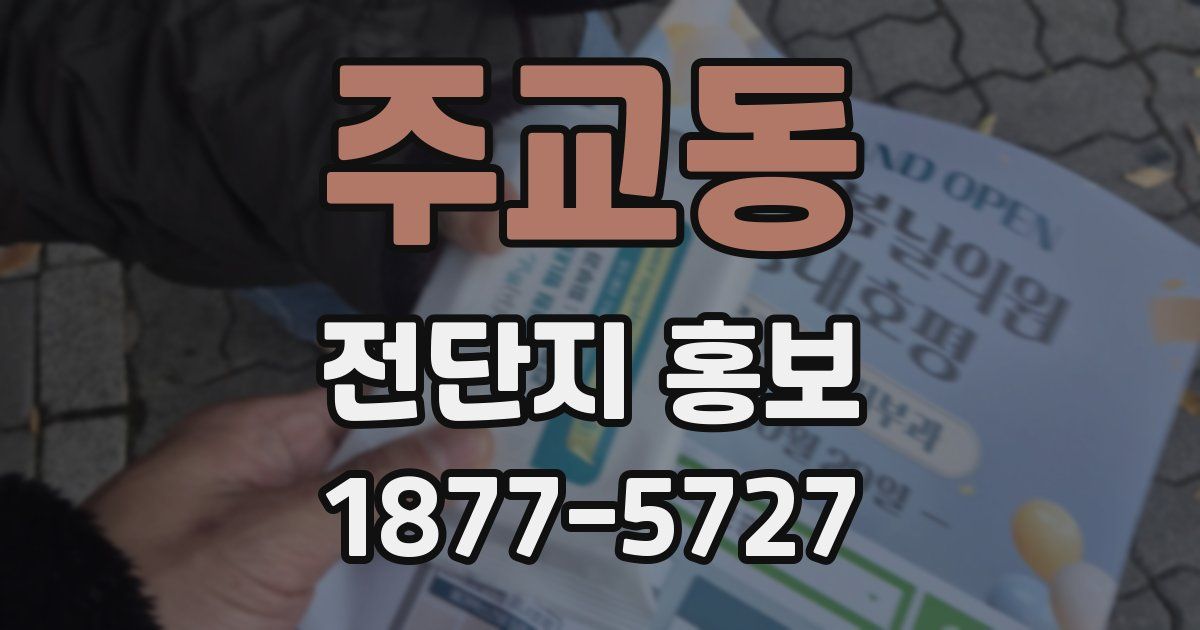 주교동 전단지 홍보