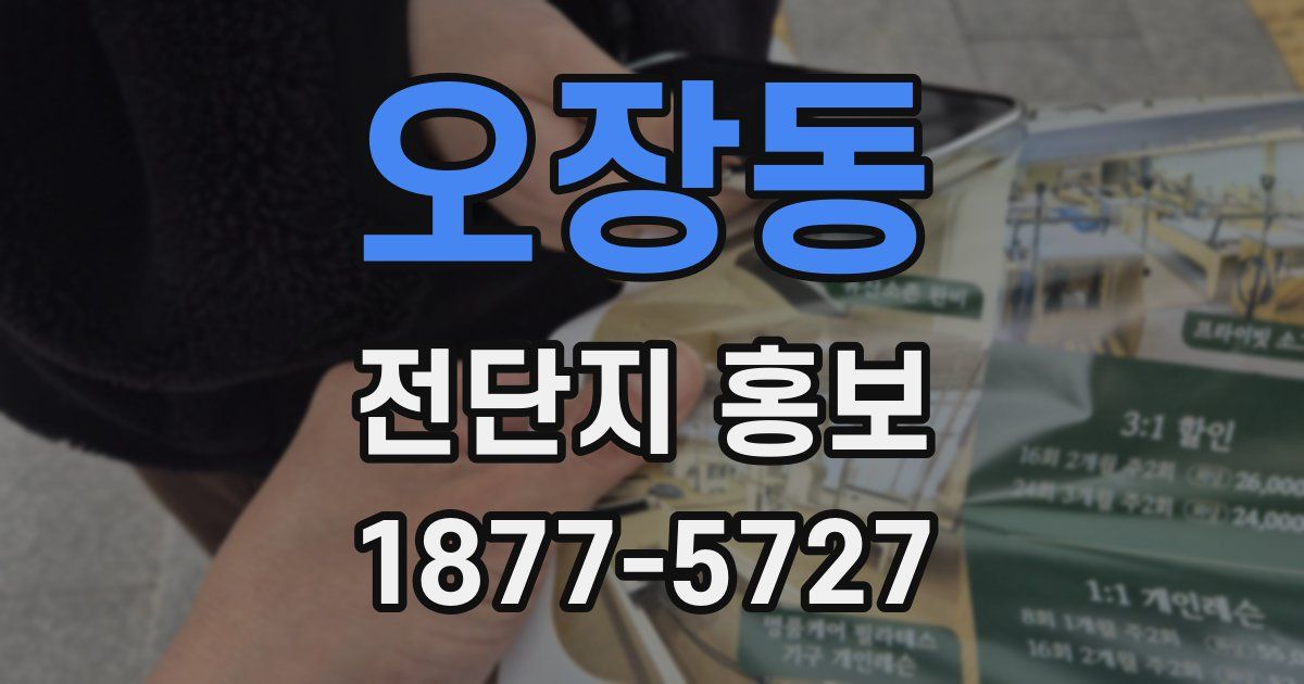 오장동 전단지 홍보