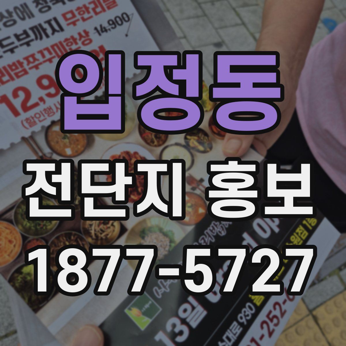 입정동 전단지 홍보