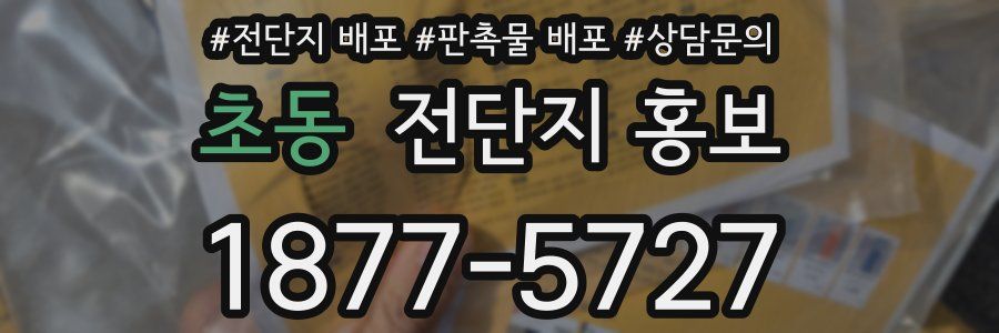 초동 전단지 홍보