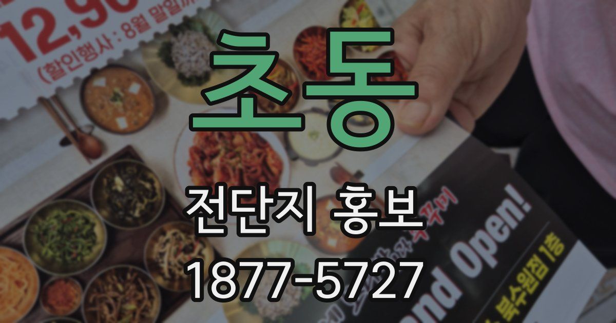 초동 전단지 홍보