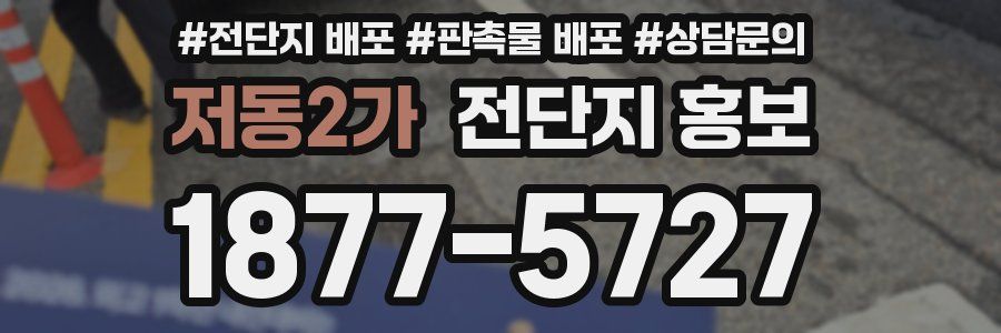 저동2가 전단지 홍보