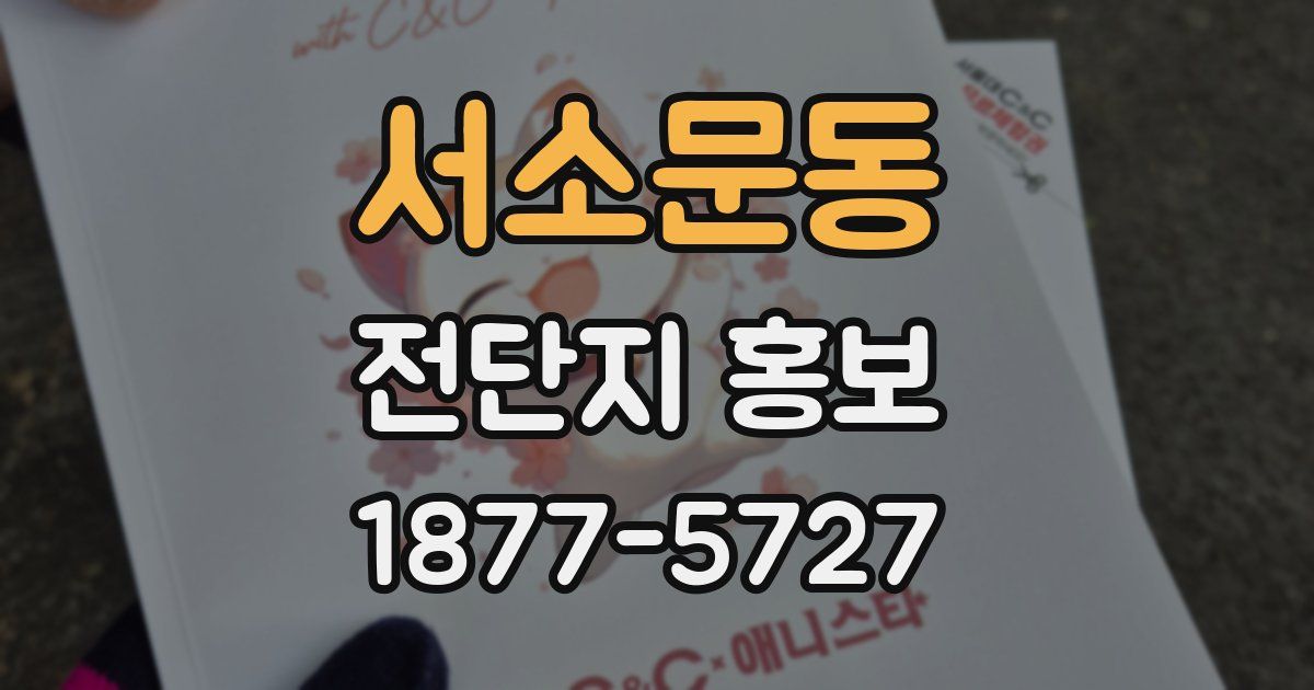 서소문동 전단지 홍보