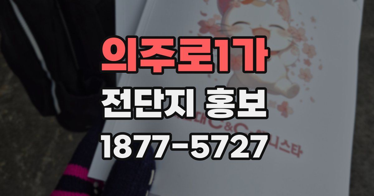 의주로1가 전단지 홍보