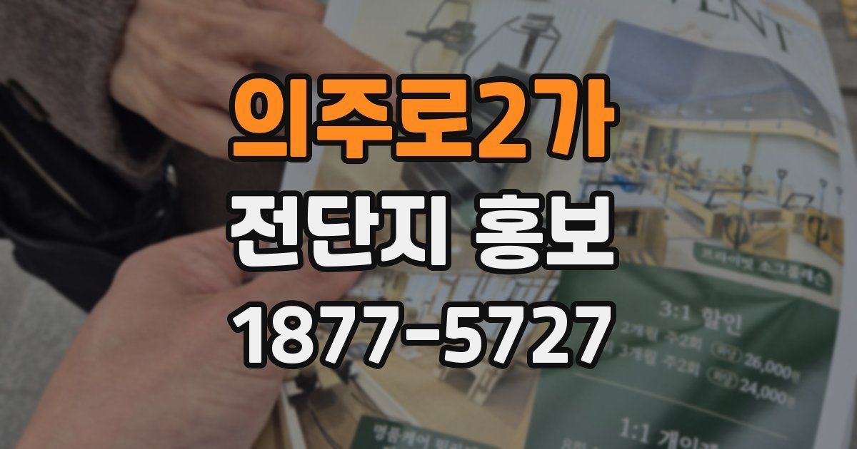 의주로2가 전단지 홍보
