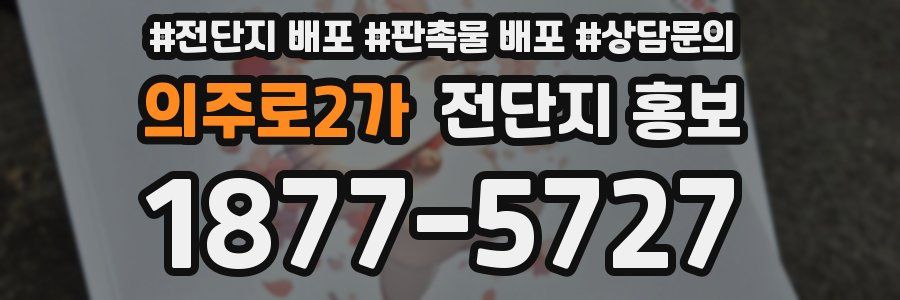 의주로2가 전단지 홍보