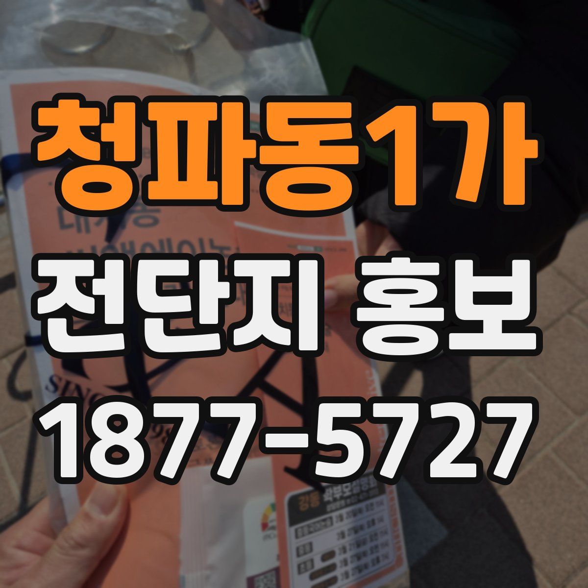 청파동1가 전단지 홍보