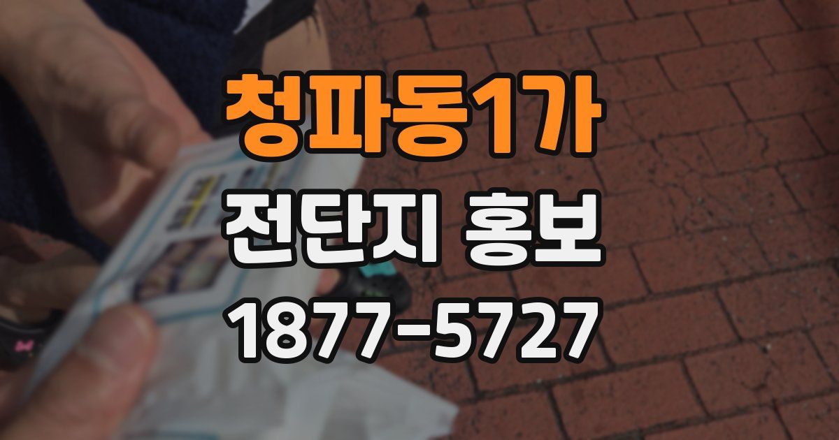 청파동1가 전단지 홍보