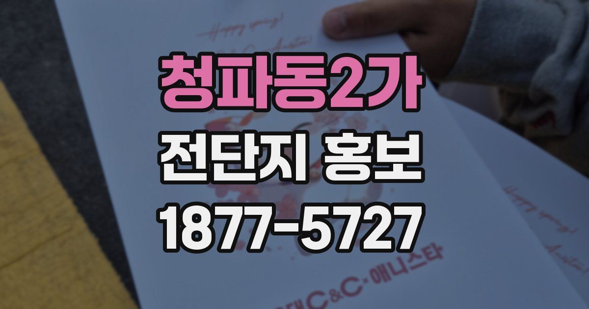 청파동2가 전단지 홍보