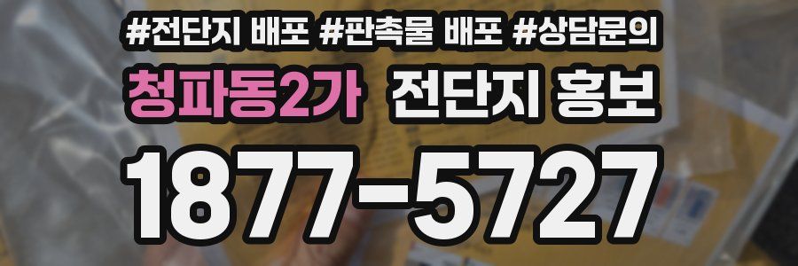 청파동2가 전단지 홍보