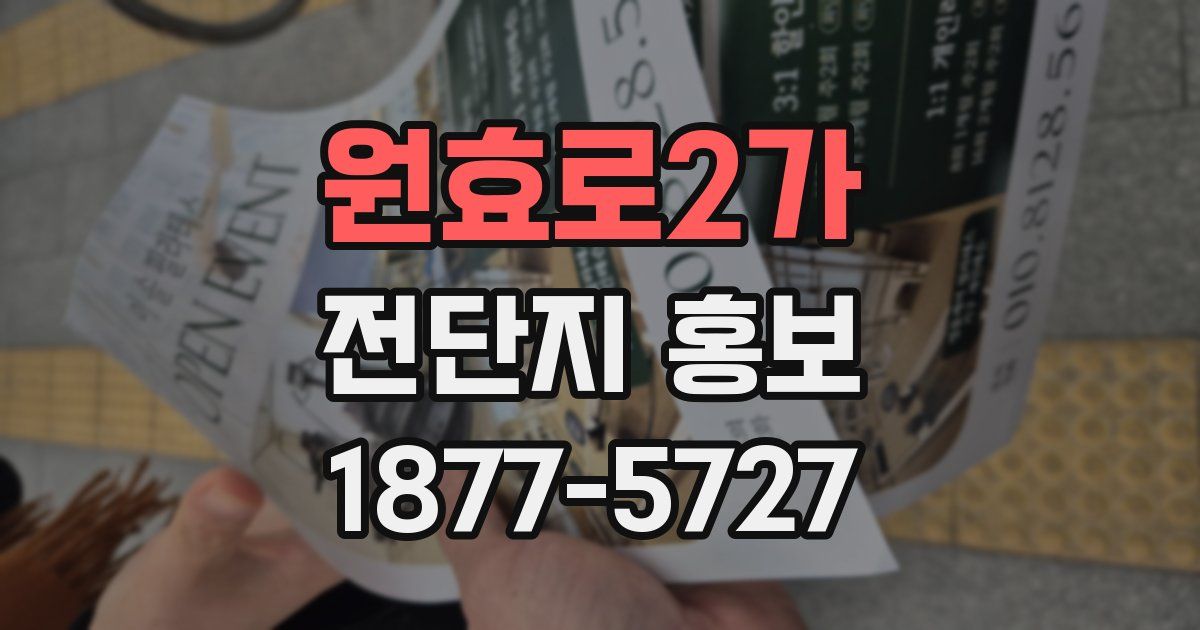 원효로2가 전단지 홍보