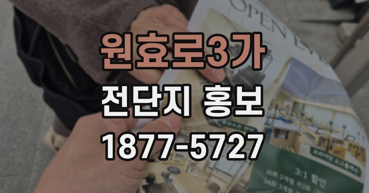 원효로3가 전단지 홍보