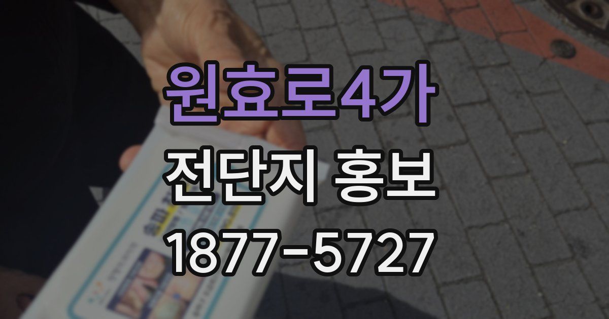원효로4가 전단지 홍보