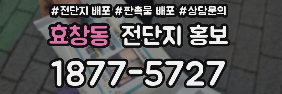 효창동 전단지 홍보