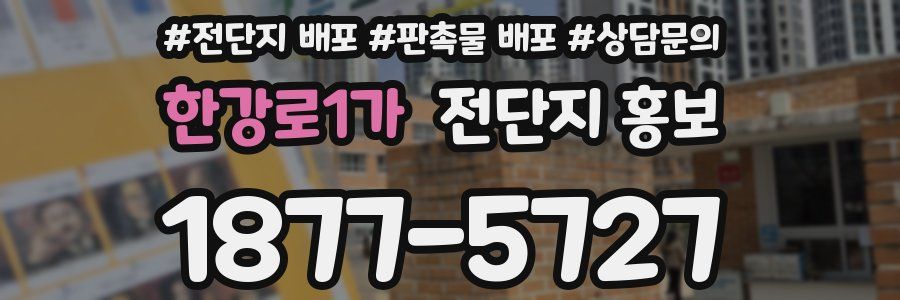 한강로1가 전단지 홍보