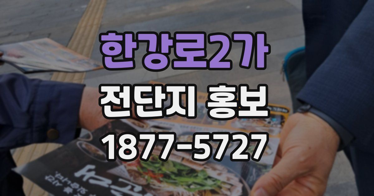 한강로2가 전단지 홍보