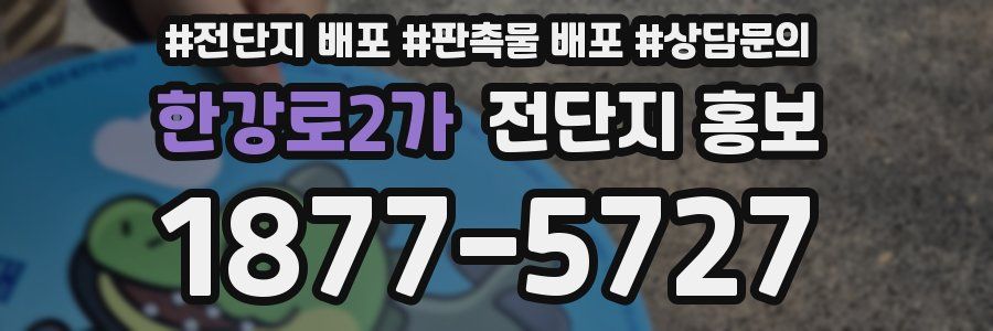 한강로2가 전단지 홍보