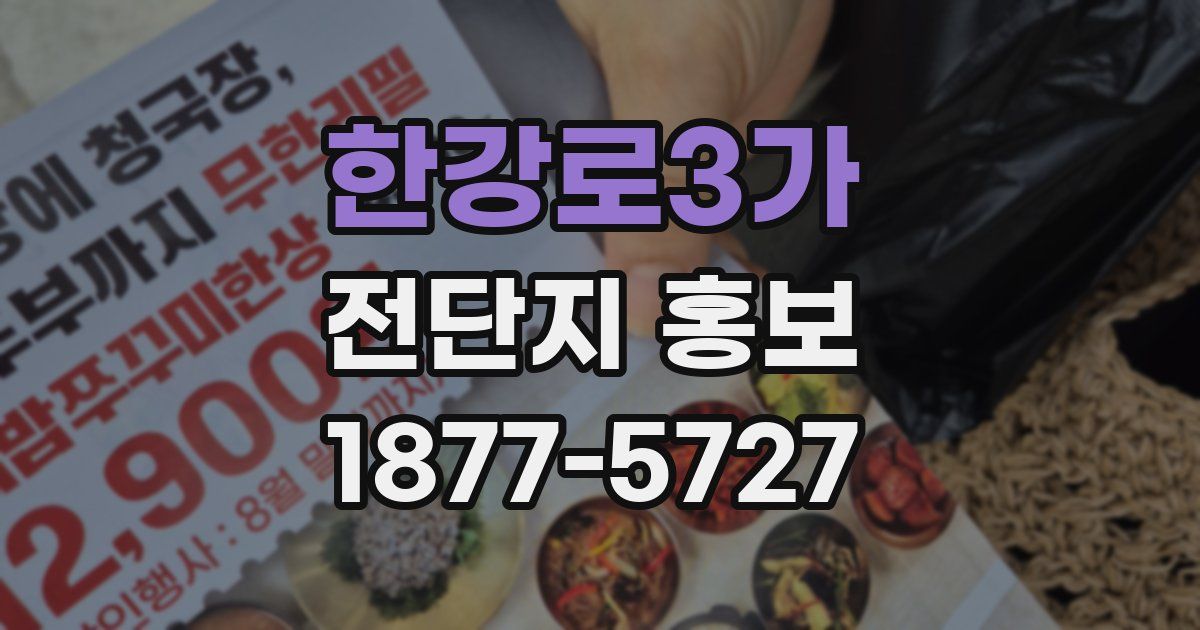 한강로3가 전단지 홍보