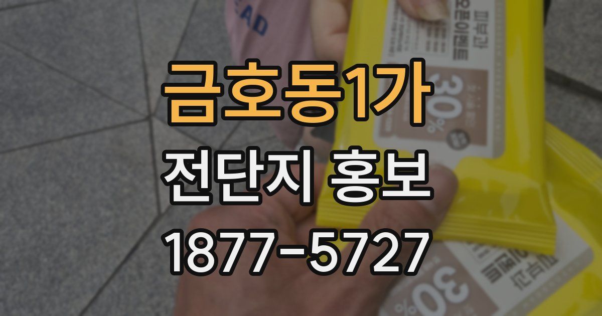 금호동1가 전단지 홍보