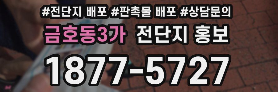금호동3가 전단지 홍보