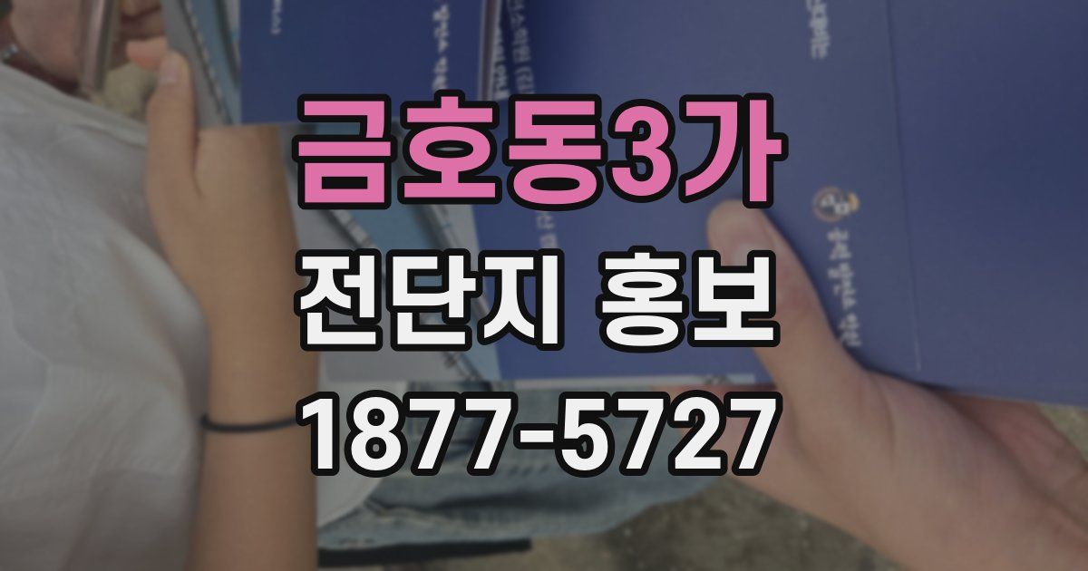 금호동3가 전단지 홍보