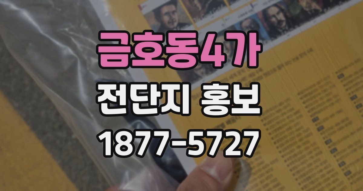 금호동4가 전단지 홍보