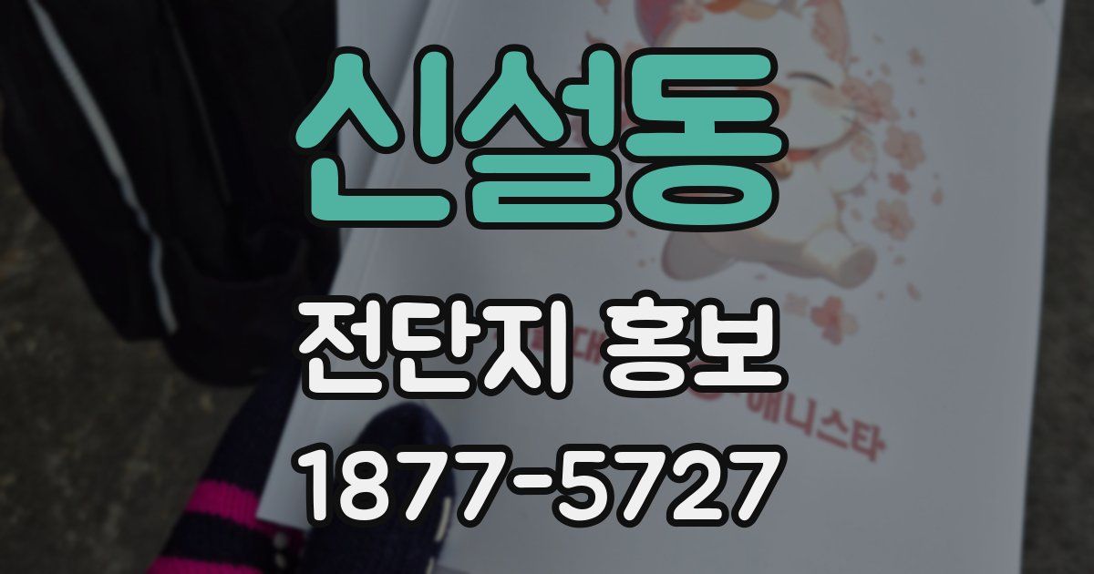 신설동 전단지 홍보