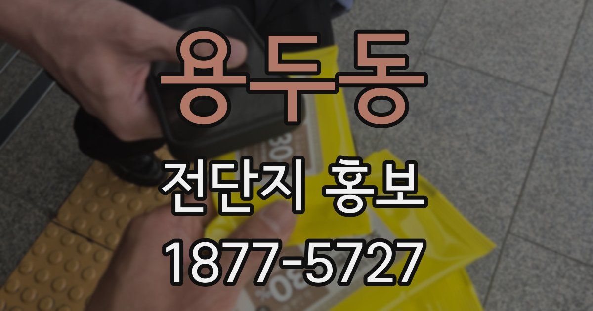 용두동 전단지 홍보