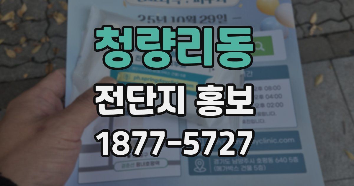 청량리동 전단지 홍보