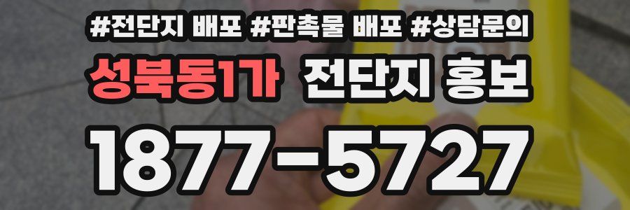 성북동1가 전단지 홍보