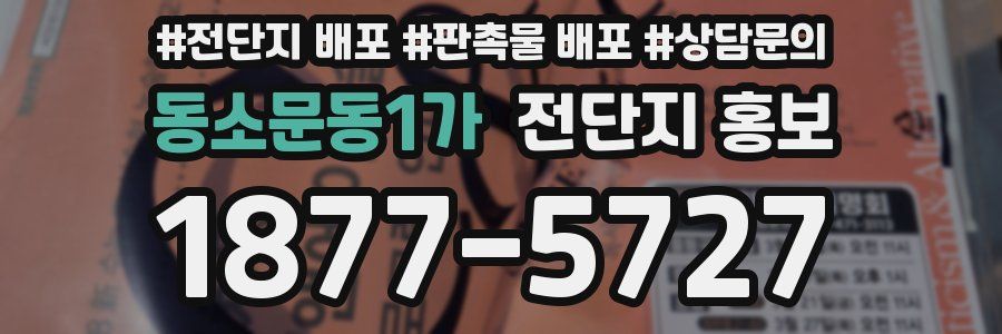 동소문동1가 전단지 홍보