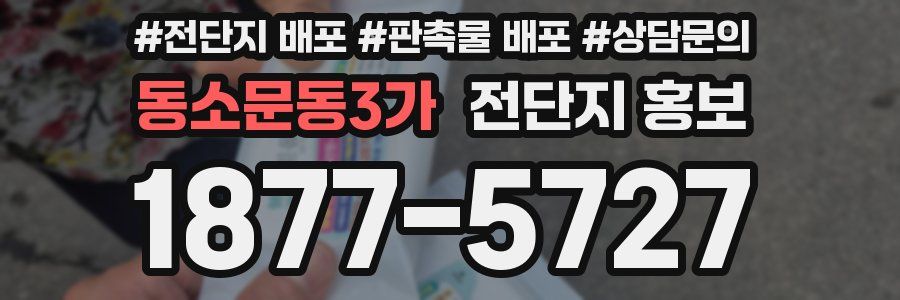 동소문동3가 전단지 홍보
