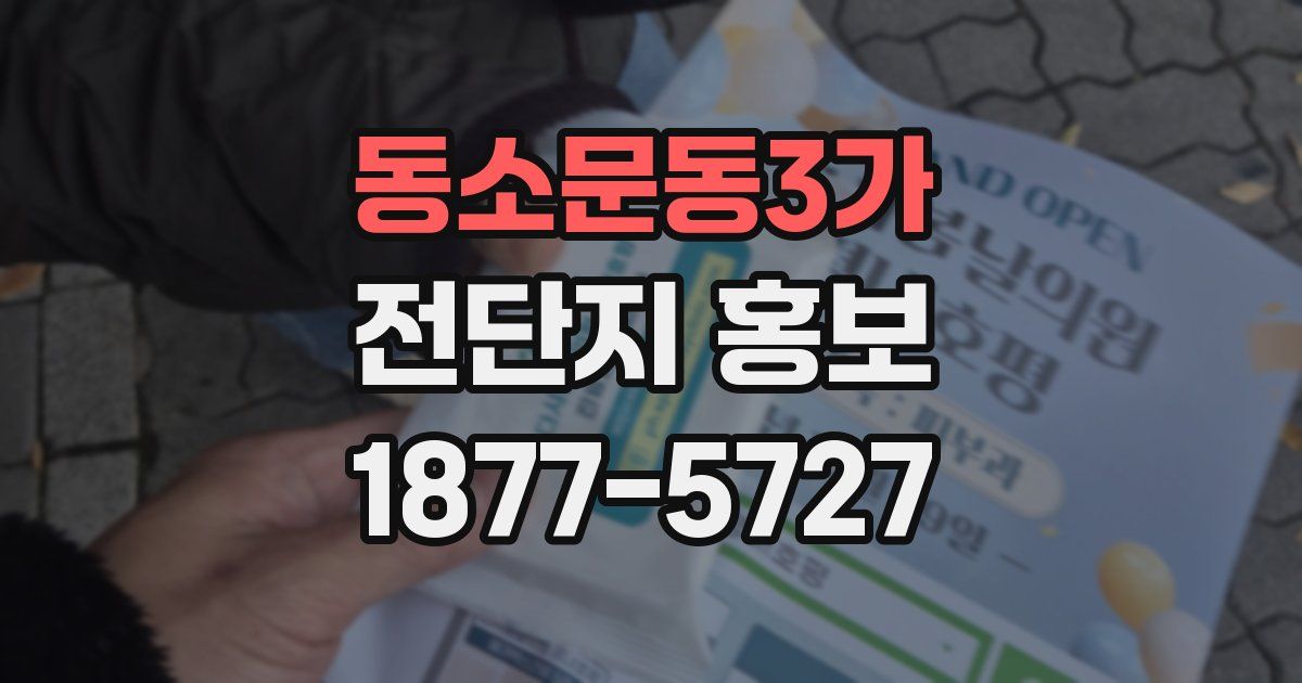 동소문동3가 전단지 홍보